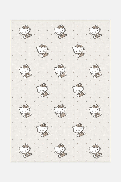Hello Kitty Polkadot Mandel Teppich - Teppana