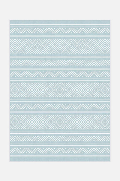 Outdoor Aztek Himmelblau Teppich - Teppana
